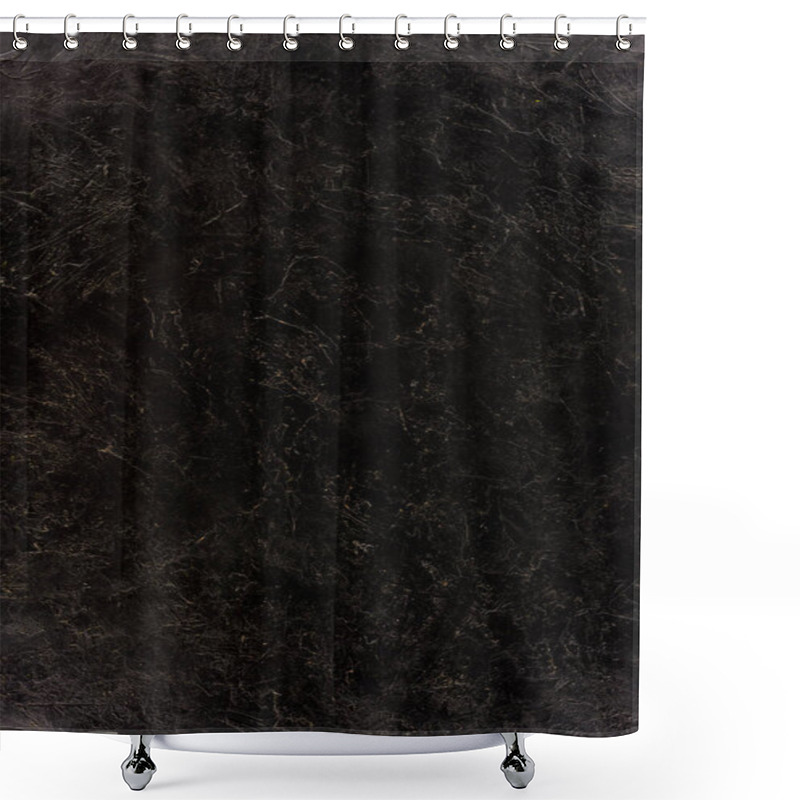 Personality  Top View Of Blank Black Slate Textured Background Shower Curtains