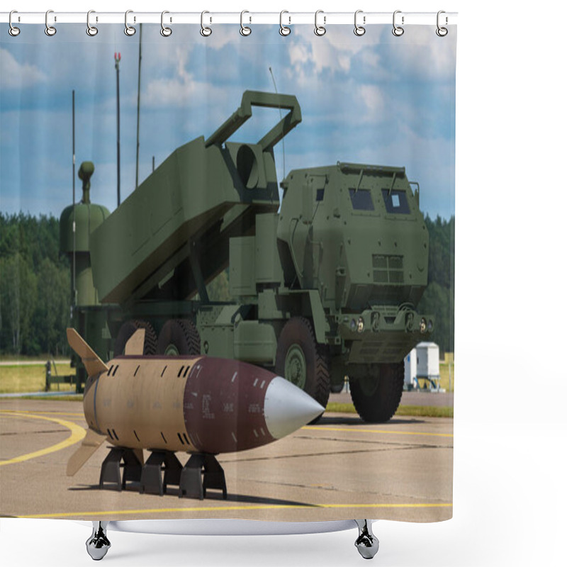 Personality  The MGM-140 Army Tactical Missile System (ATACMS) Is A Surface-to-surface Missile (SSM) Manufactured By The U.S. Defense Company Lockheed Martin. Shower Curtains