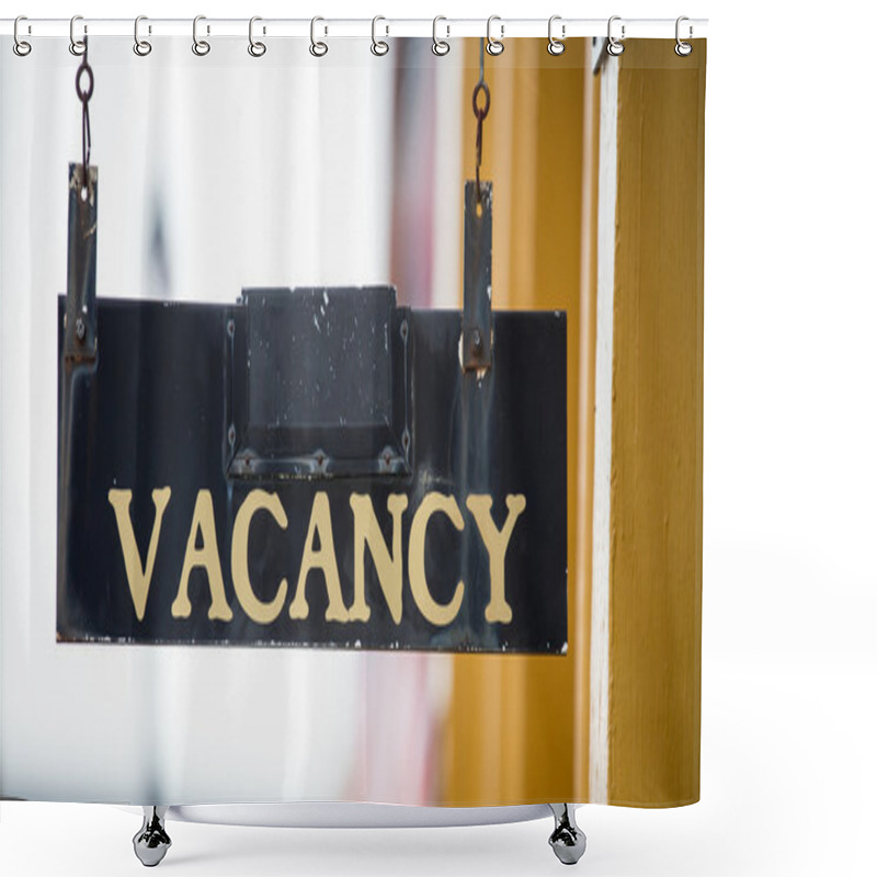 Personality  Black Vacancy Sign Shower Curtains