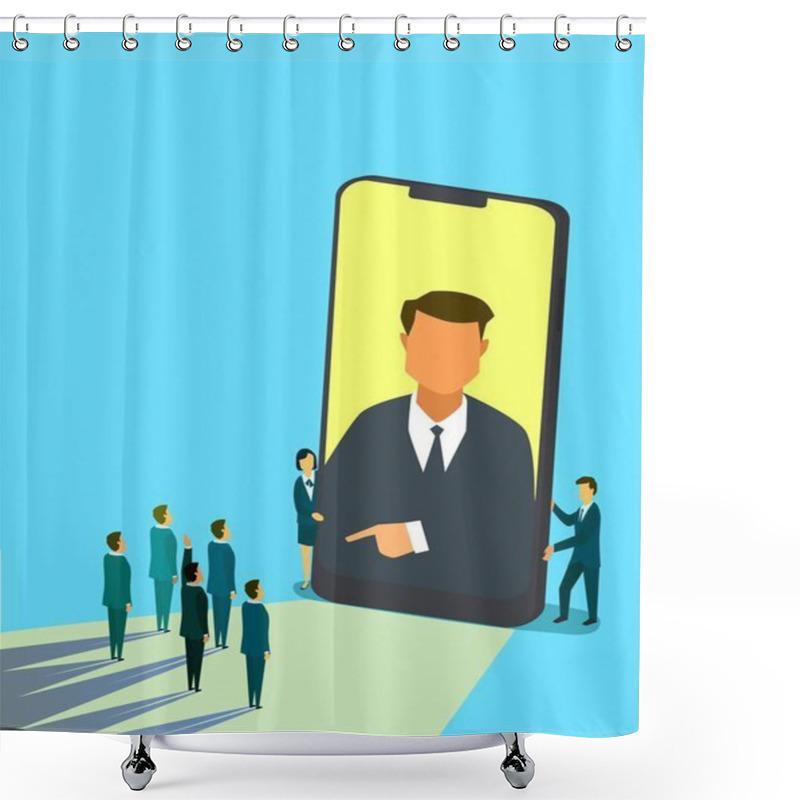 Personality  Business People Waiting For Job Interview. Shower Curtains