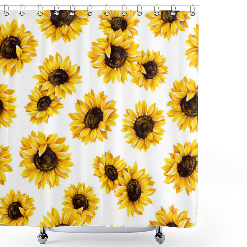 Personality  Sunflower Pattern Shower Curtains