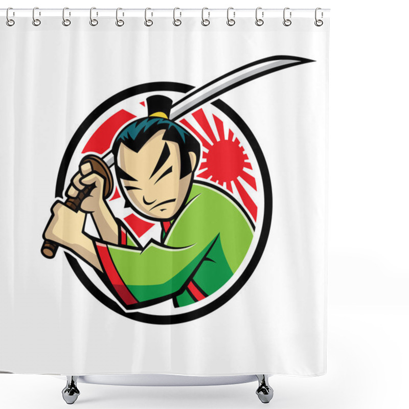 Personality  Samurai Shower Curtains