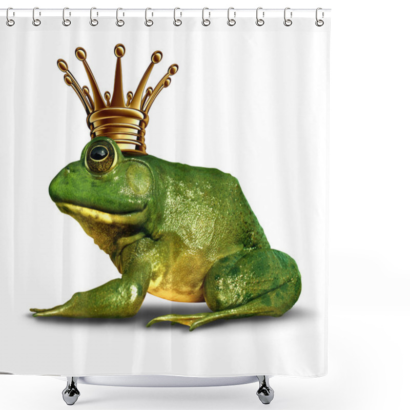 Personality  Frog Prince Side View Shower Curtains