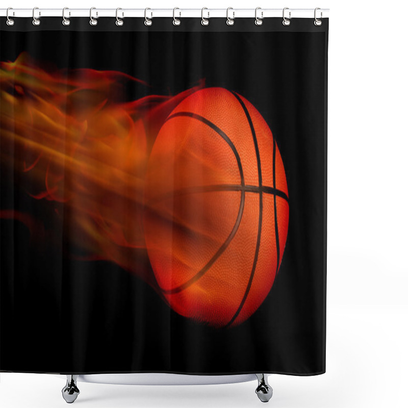 Personality  Basketball On Fire Shower Curtains