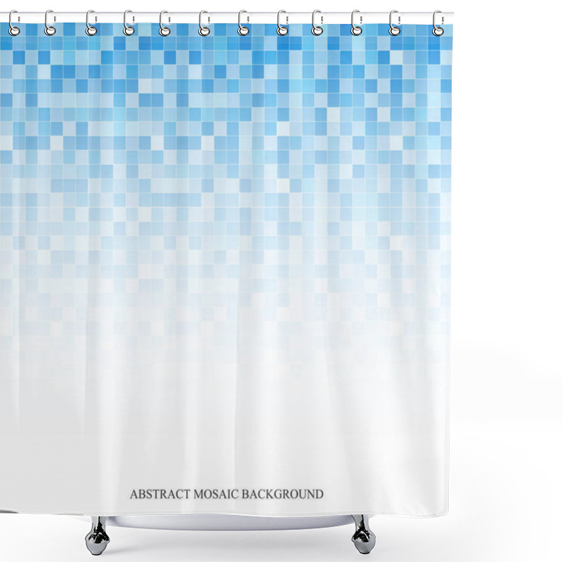 Personality  Digital Abstract Mosaic Background. Shower Curtains