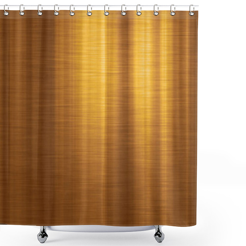 Personality  Brushed Metal Copper Wide Plate Banner Background Illustration Shower Curtains