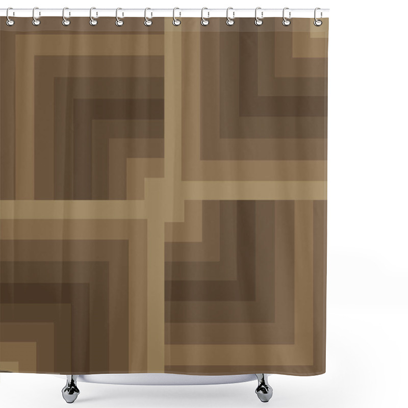 Personality  Brown Line Shower Curtains