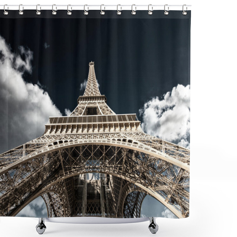 Personality  Paris. Powerful Structure Of Magnificent Eiffel Tower At Sunset Shower Curtains