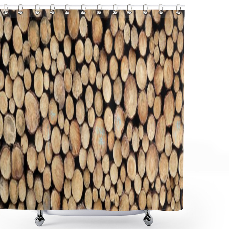 Personality  Sawed Off Tree Trunks Shower Curtains