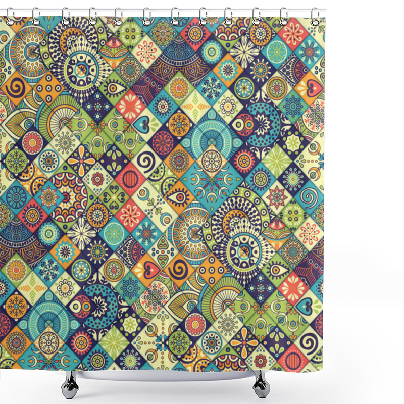 Personality  Ethnic Floral Seamless Pattern Shower Curtains