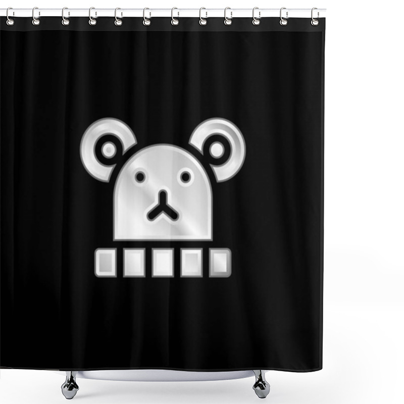 Personality  Baby Hat Silver Plated Metallic Icon Shower Curtains