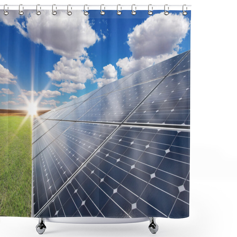 Personality  Solar Power Station - Photovoltaics Shower Curtains