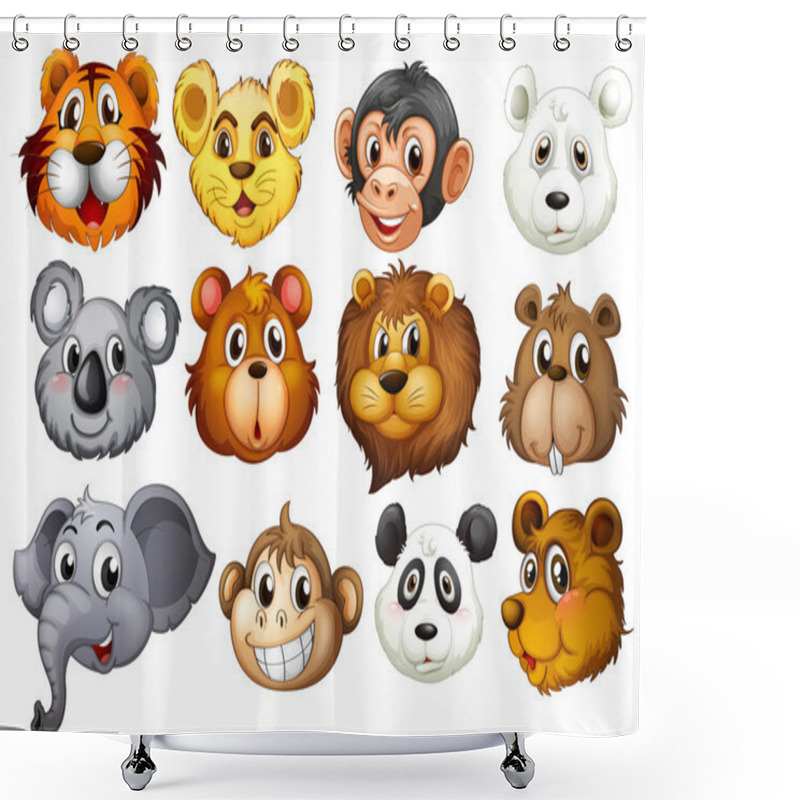 Personality  Animal Heads Shower Curtains