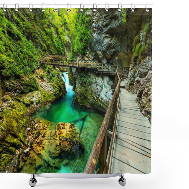 Personality  Vintgar Gorge And Green River,Bled,Triglav- Slovenia  Shower Curtains