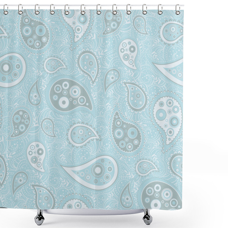 Personality  Vector Pattern Of Traditional Oriental Elements Paisley Shower Curtains