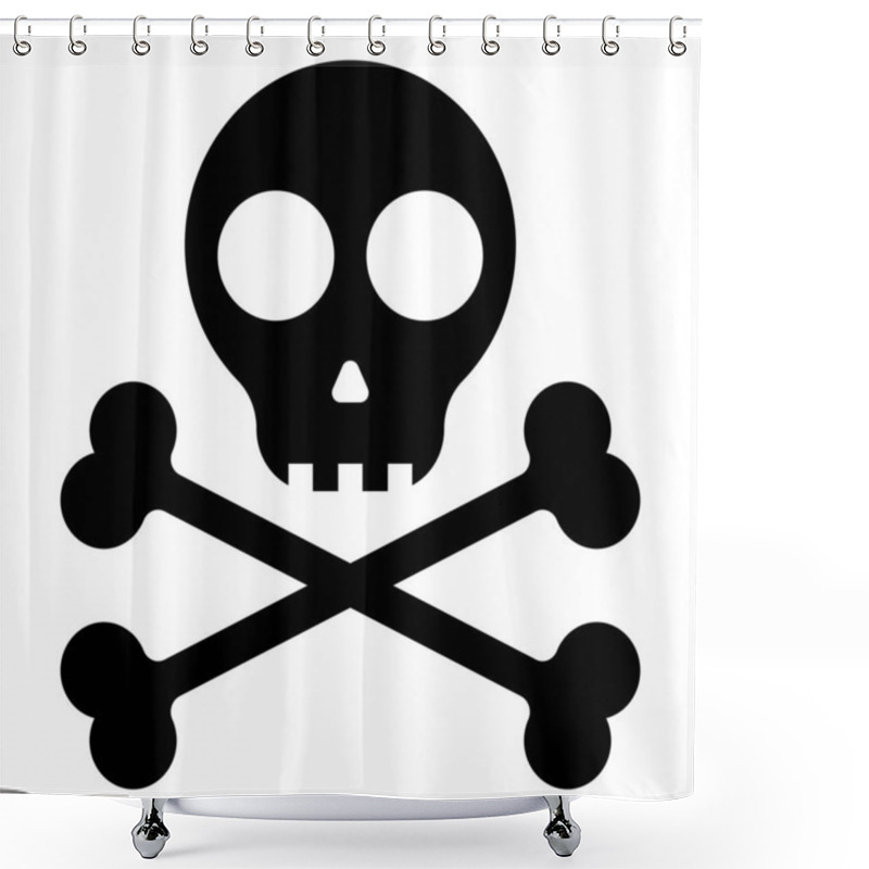 Personality  Danger Icon Vector Template Illustration Logo Design Shower Curtains