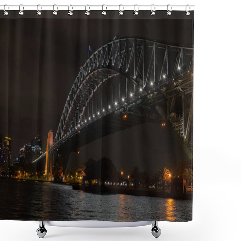 Personality  Night Panoramic Cityscape From Sidney Harbour Bridge On February, 2018 Shower Curtains