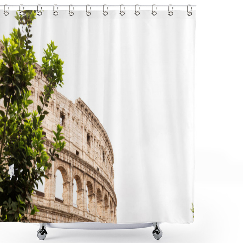 Personality  ROME, ITALY - JUNE 28, 2019: Panoramic Shot Of Old Ruins Of Colosseum Shower Curtains