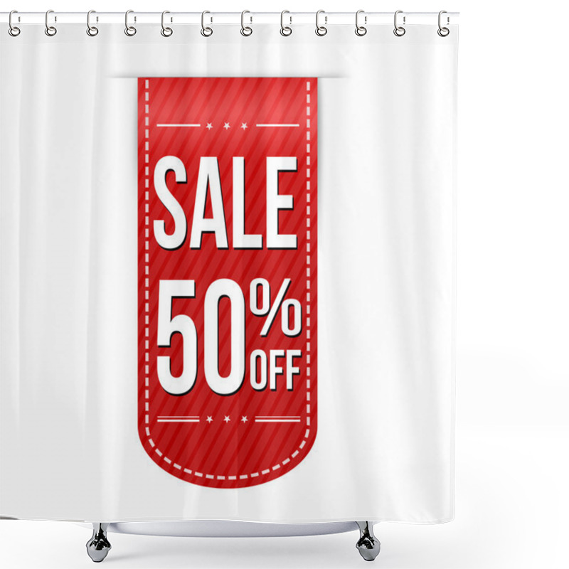 Personality  Sale 50 Off Banner Design Shower Curtains