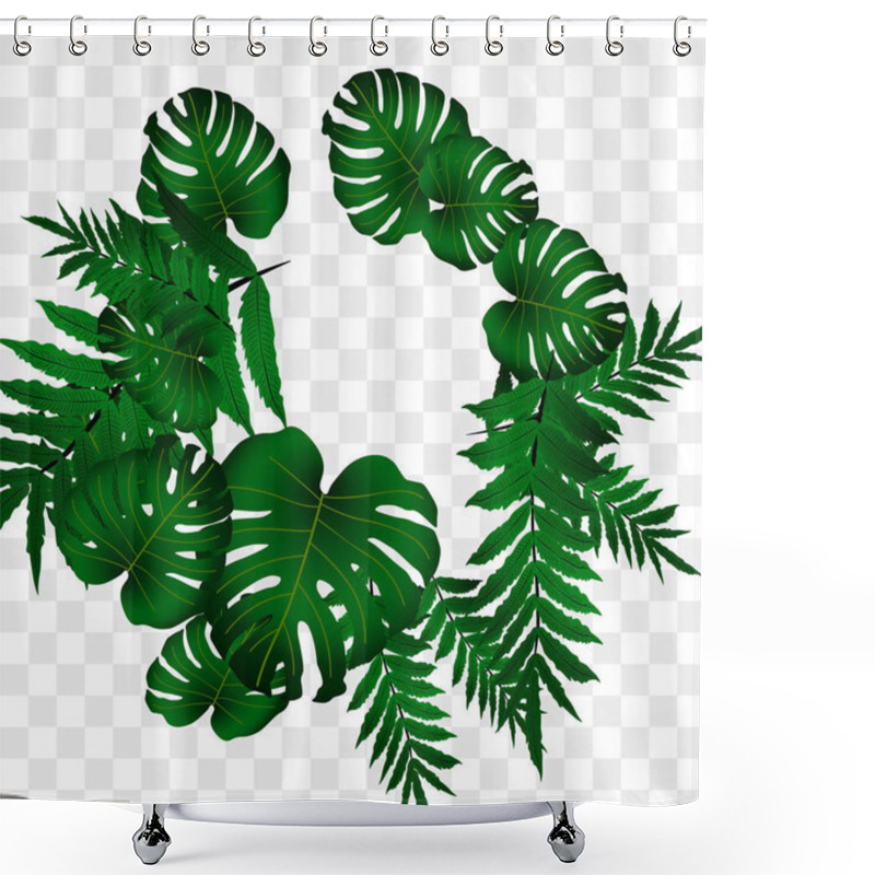 Personality   Vector Tropical Pattern Shower Curtains