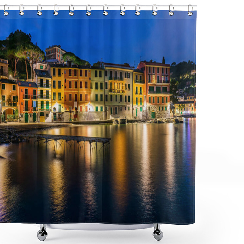 Personality  Night View Of San Michele Di Pagana Shower Curtains