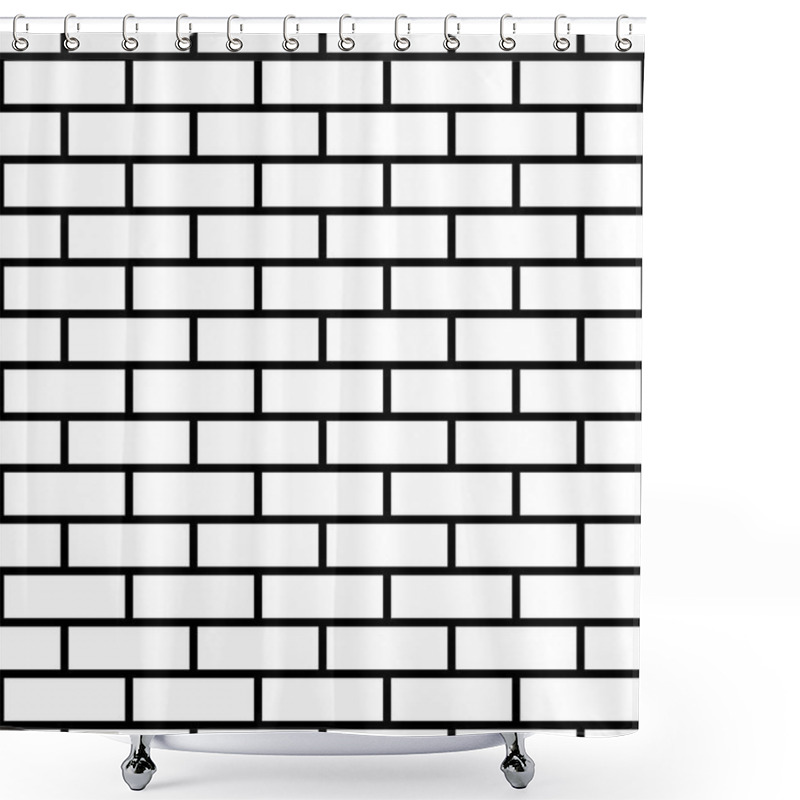 Personality  Seamless Brick Wall Background. Brick Pattern. Vector Shower Curtains