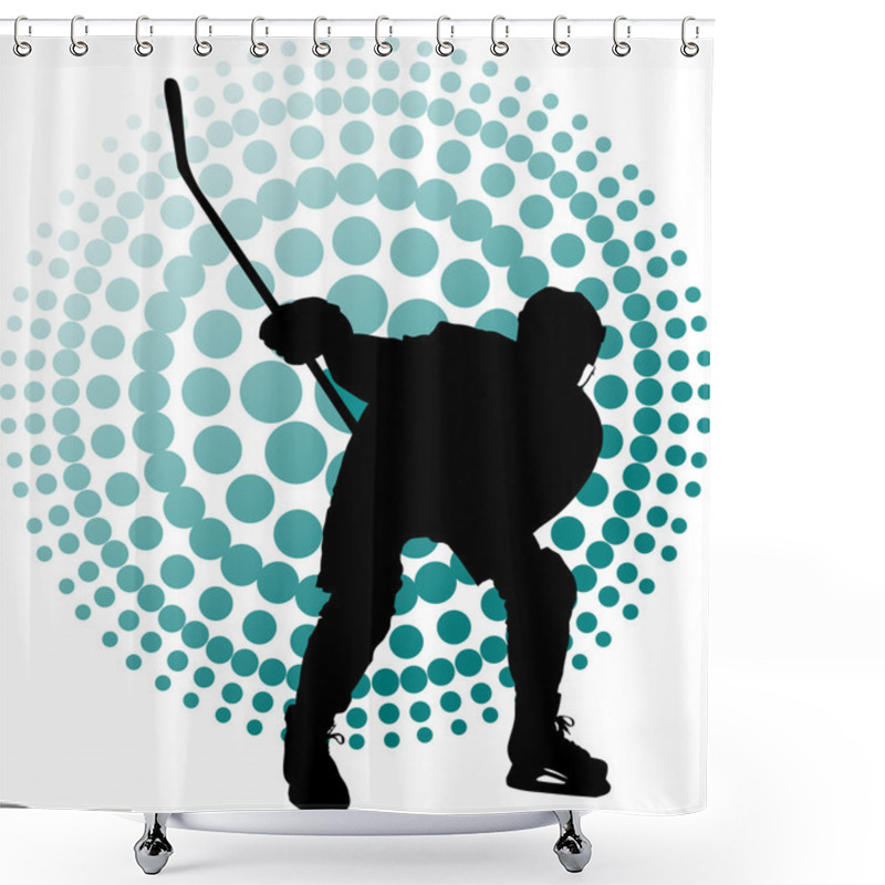 Personality  Hockey Shower Curtains