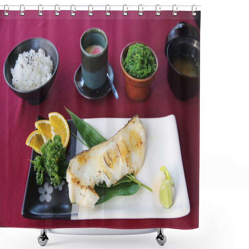 Personality  Grill Black Cod Japanese Style Shower Curtains