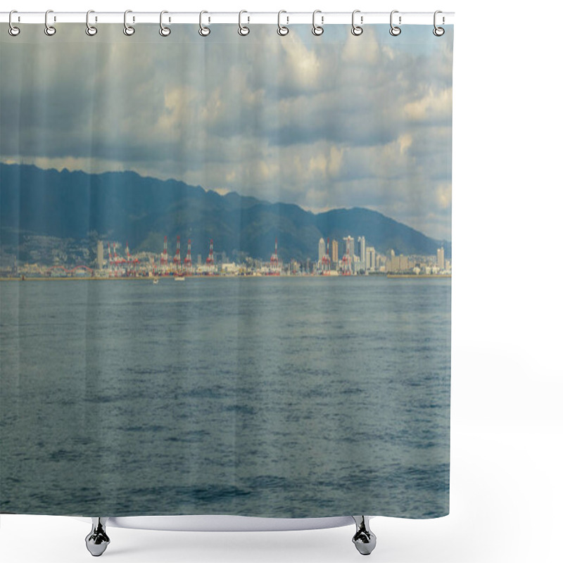 Personality  Port Of Kobe Is A Japanese Maritime Port In Kobe, Hyogo In The Greater Area Of Osaka Bay, In Kobe, Japan On 8 October 2017 Shower Curtains