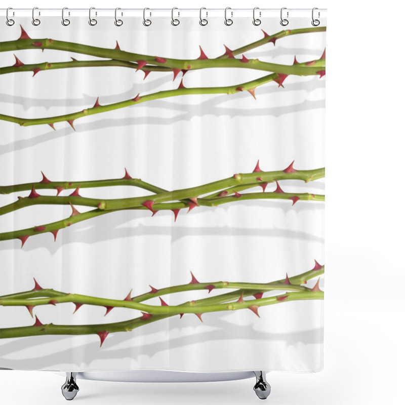 Personality  Rose Lines With Shadows Shower Curtains