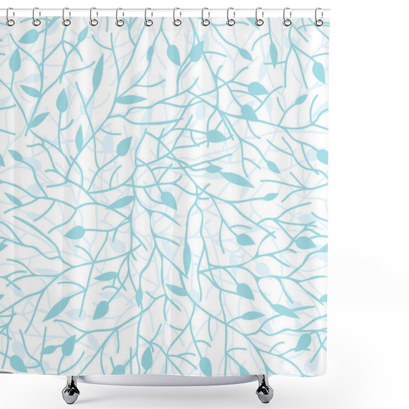 Personality  Tree Branches Seamless Pattern Background Shower Curtains