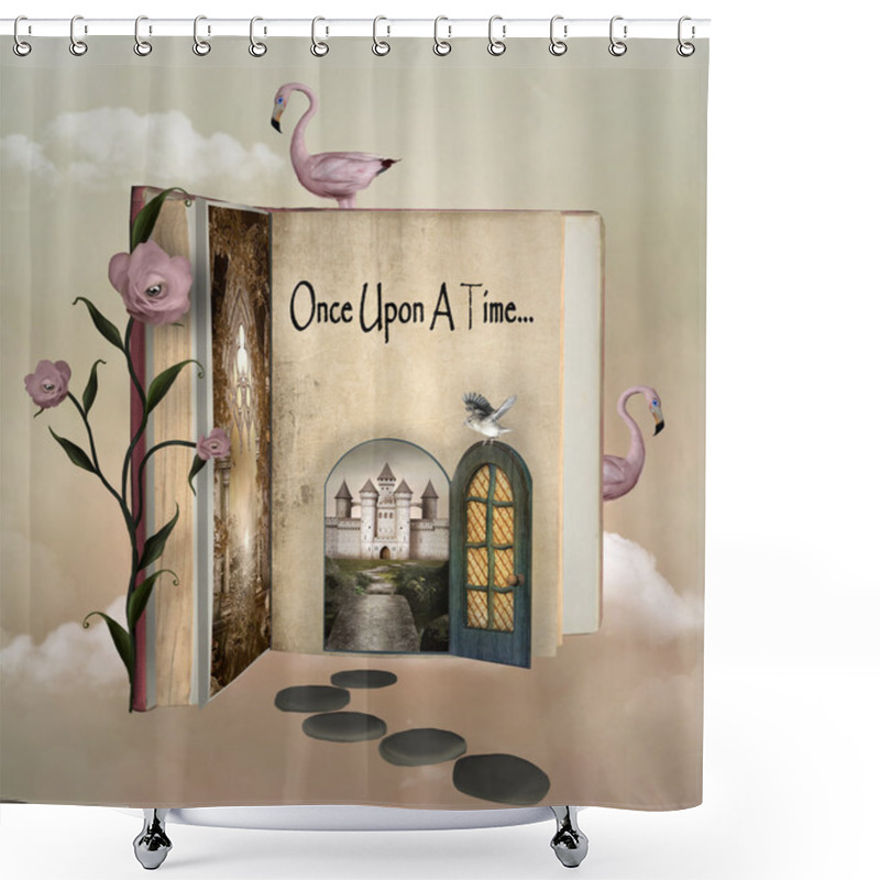 Personality  Fairy Tale Book Shower Curtains