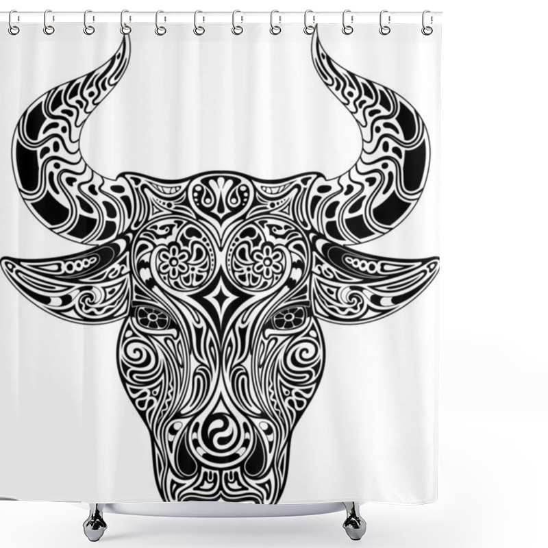 Personality  Ornamental Bull Shower Curtains