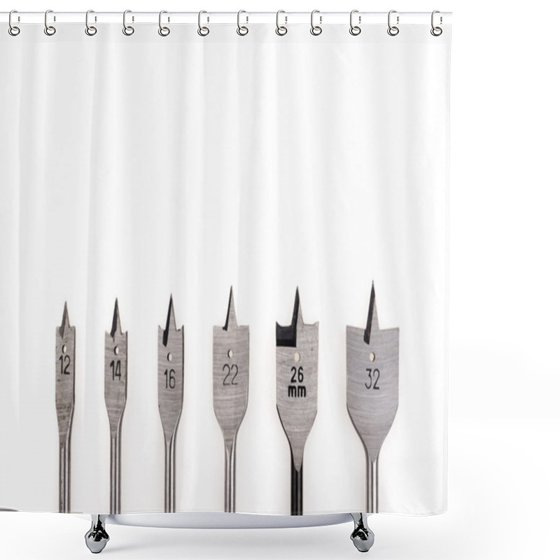 Personality  Set Of Flat Wood Bits Shower Curtains