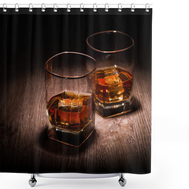 Personality  Whiskey In Glasses Shower Curtains