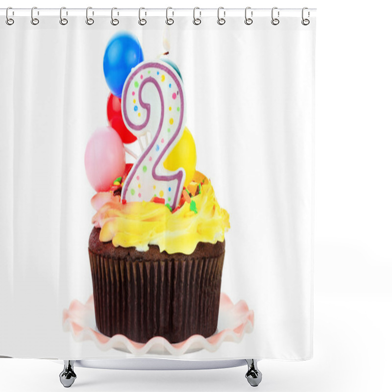 Personality  Birthday Cake For Two Year Old Shower Curtains