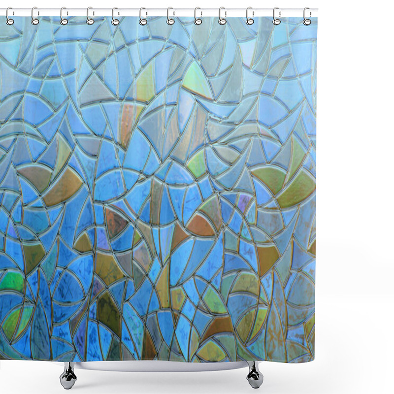 Personality  Stained Glass With Art-deco Mosaic Shower Curtains