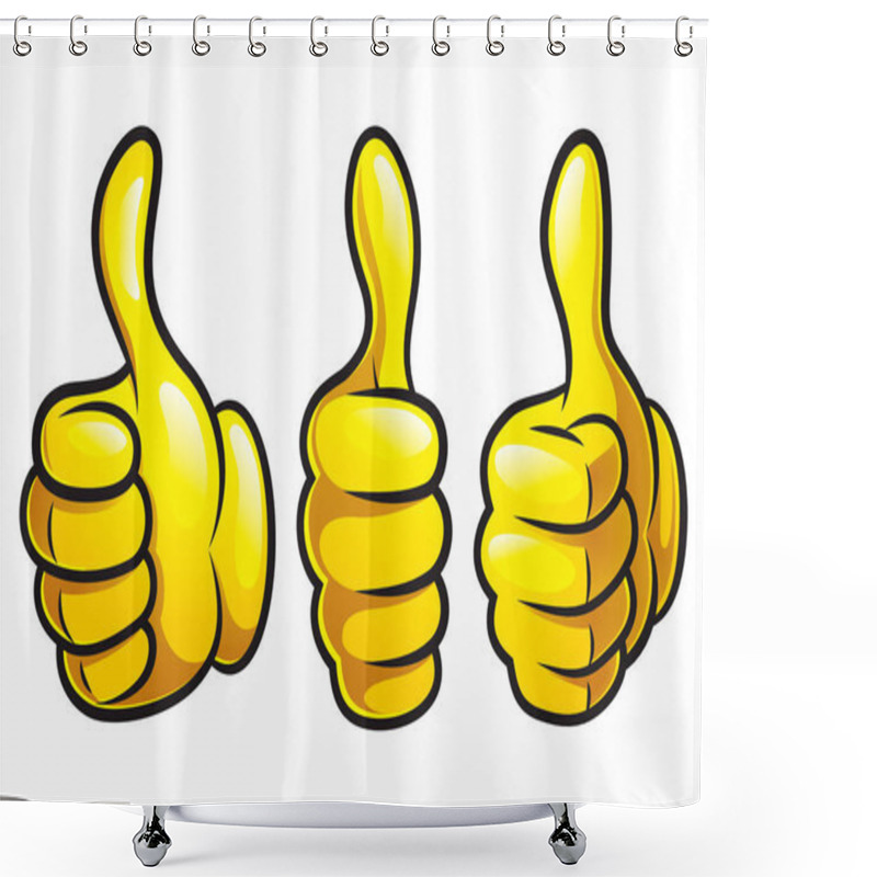 Personality  Thum Up,  Vector Illustration Eps 10 Shower Curtains