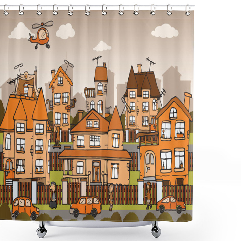 Personality  City Life Shower Curtains