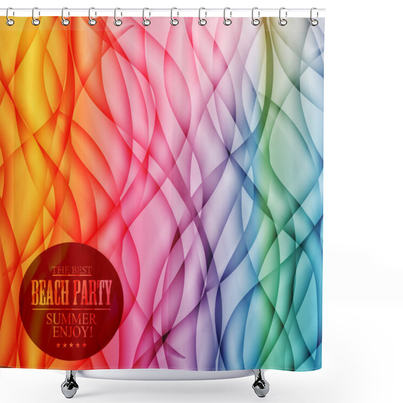 Personality  Abstract Rainbow Web Bacground. Triangles Background. Shower Curtains