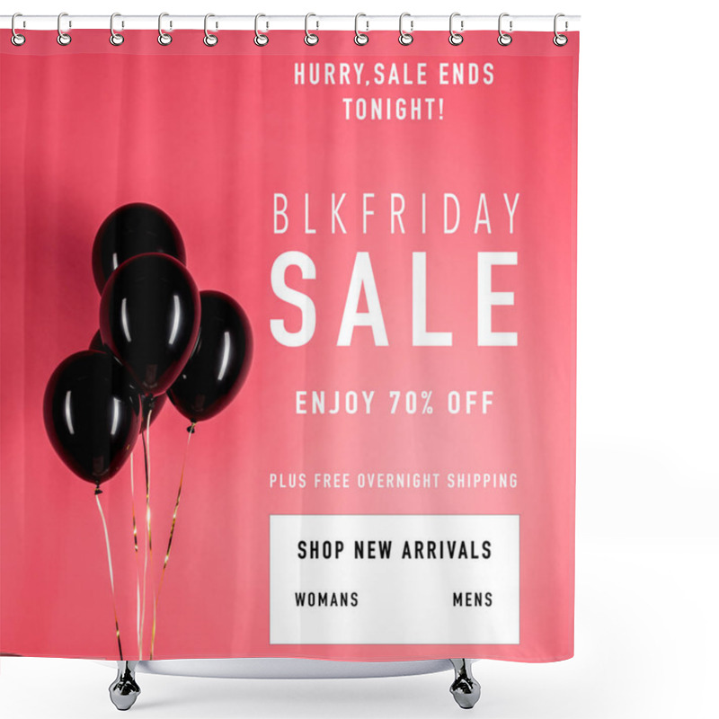 Personality  Pack Of Black Balloons Shower Curtains