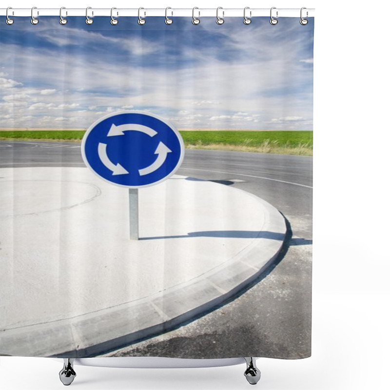 Personality  Roundabout Sign Shower Curtains