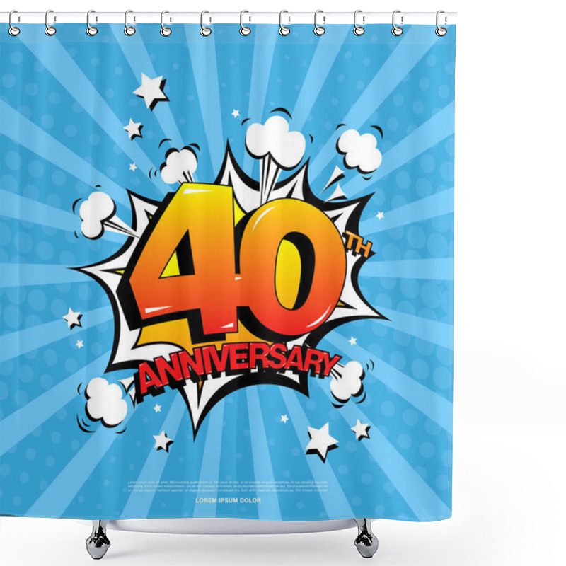 Personality  40th Anniversary Emblem Shower Curtains