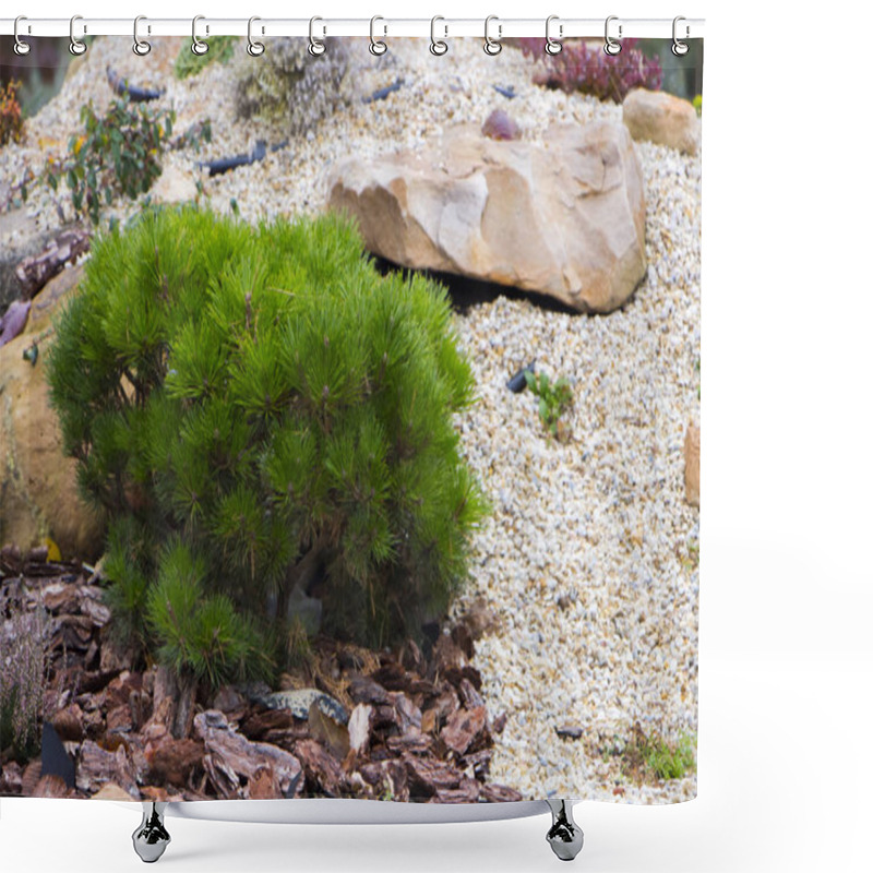 Personality  Alpine Garden With Dwarf Conifers Shower Curtains