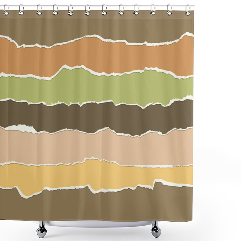 Personality  Seamless Paper Rips Shower Curtains