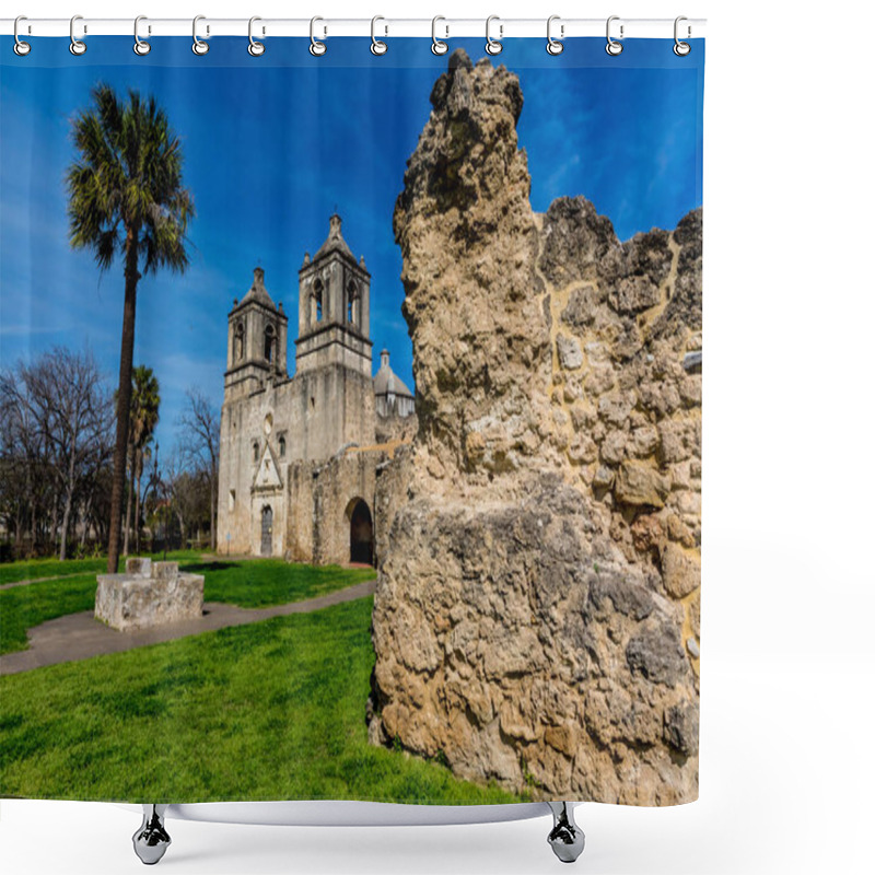 Personality  The Historic Spanish Mission Concepcion Shower Curtains