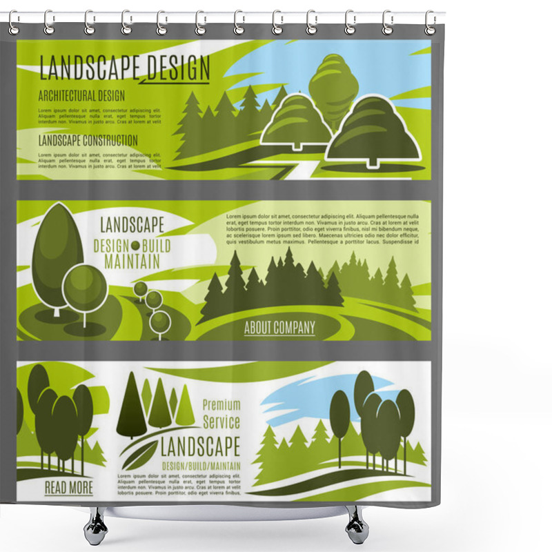 Personality  Landscaping And Gardening Service Banners Design Shower Curtains