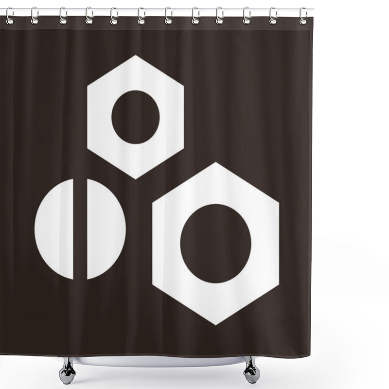 Personality  Nuts And Bolt. Tools  Icon Shower Curtains