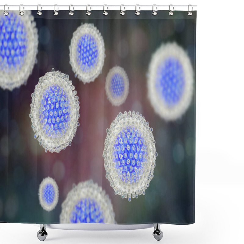 Personality  Hepatitis C Virus Model Shower Curtains