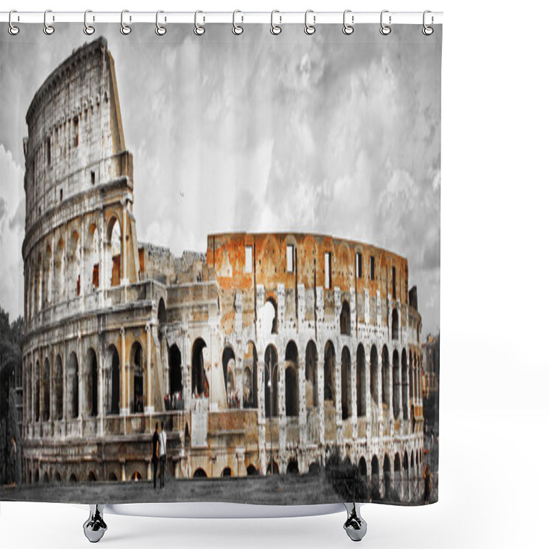 Personality  Great Rome, Panorama Of Colosseum Shower Curtains